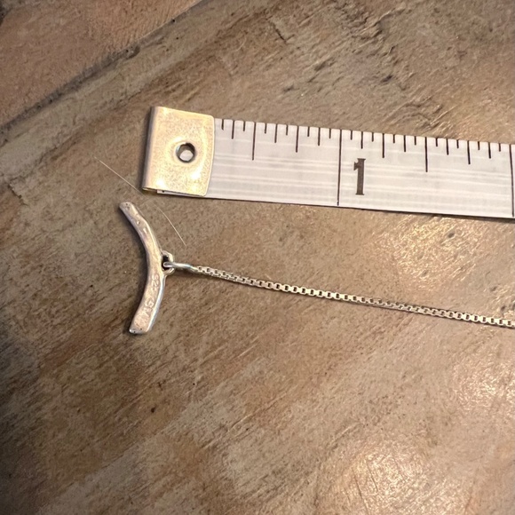 Sterling Silver Necklace with Diamond Bezels by Saundra Messinger - Picture 6 of 7